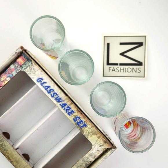 MARVEL Set of 4 2 Oz glasses: Hulk, Capt. AMERICA, Iron Man, 2010 - Picture 10 of 17